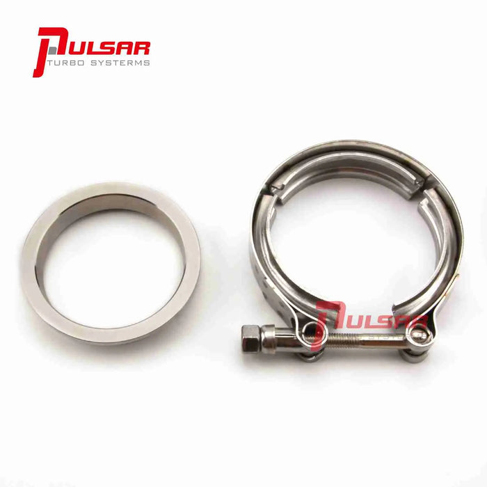 3â€ Stainless Steel V-Band Flange & Clamp Kit for Precision Turbo T4 T67 T72 T76 164376101