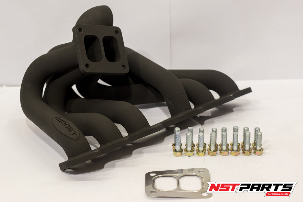 6Boost Turbo Exhaust Manifold / 2JZGTE / T4 Twin Scroll / Single Turbo