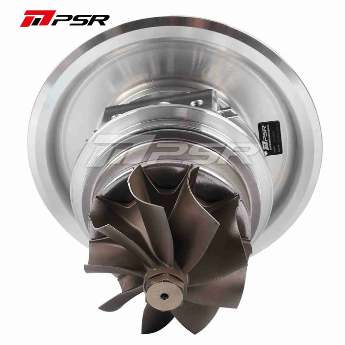 PSR 485DG Dual Ball Bearing Turbo Curved Point Milled Billet Compressor Wheel