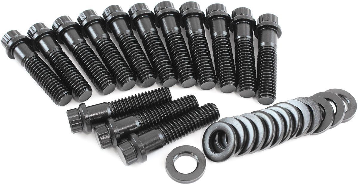 Aeroflow Holden V8 253, 304, 308 Intake Bolts - Black Finish (AF37-1225)