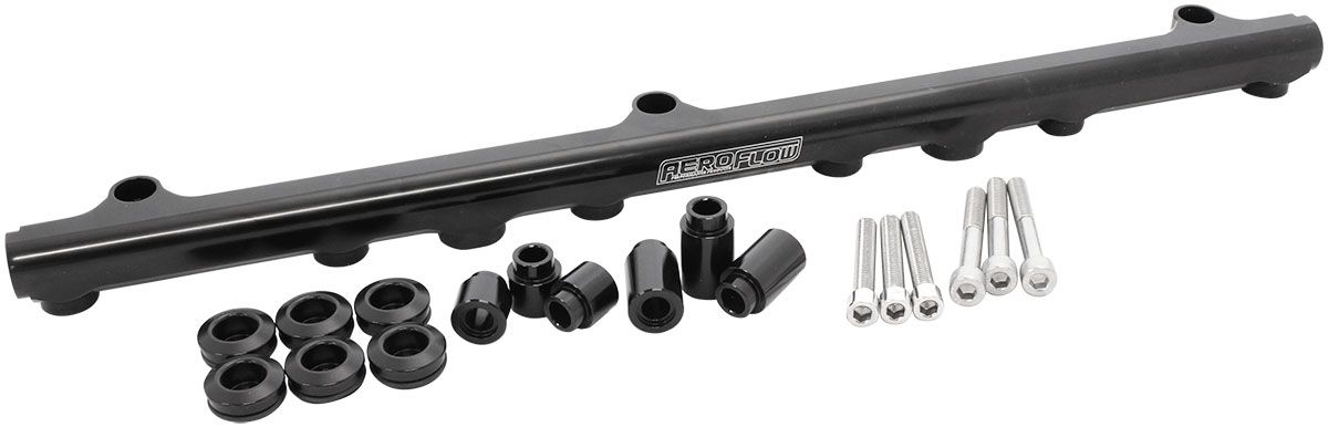 Nissan RB25 Billet EFI Fuel Rail - Black AF64-2210BLK