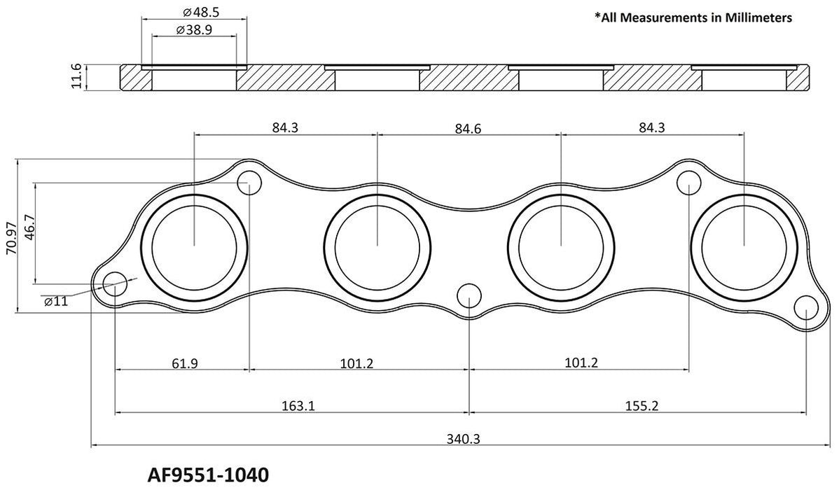 Aeroflow Honda K Series Stainless Steel Header Flange (AF9551-1040SS)