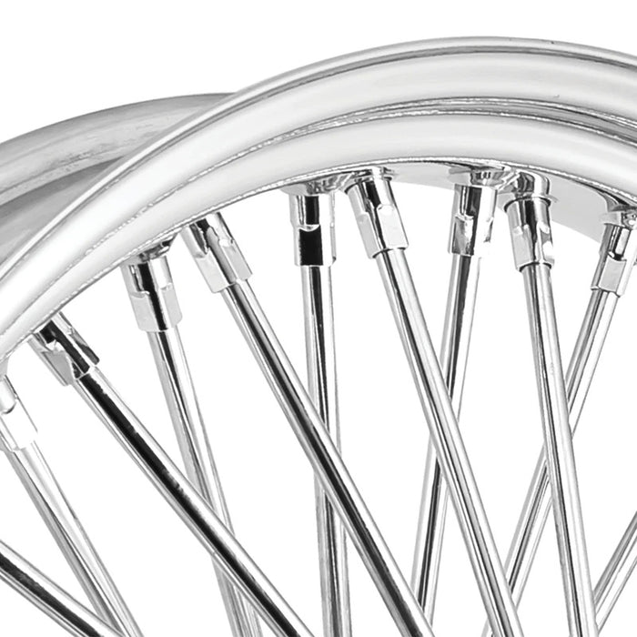 Attitude Inc Wheel, MaxSpoke, Chrome/Chrome, for Harley-DavidsonÂ® 21X2.15 Single Disc 3/4 '', Axle, Each