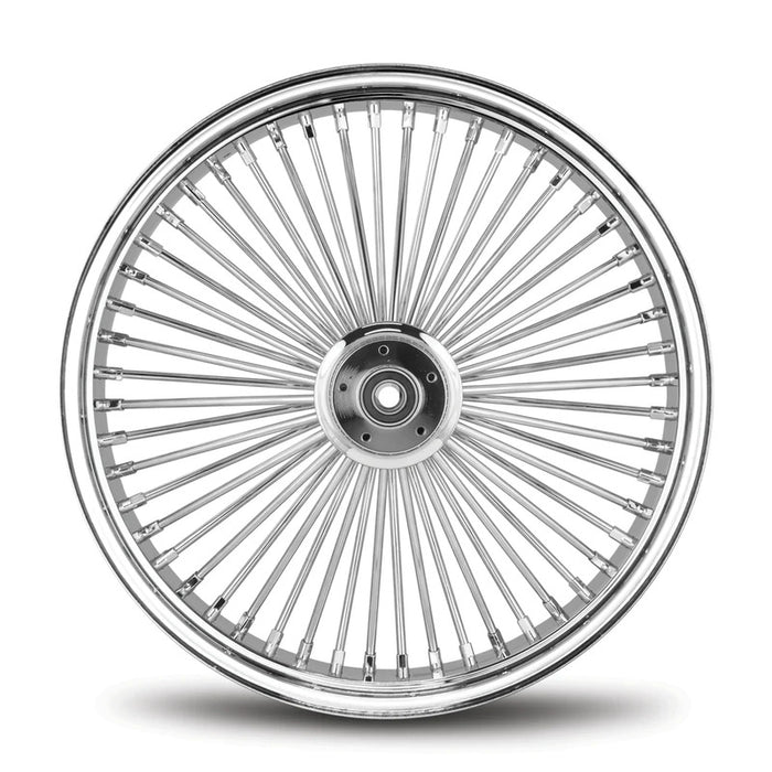 Attitude Inc Wheel, Front, MaxSpoke, Chrome/Chrome Harley-Davidson , 21 in.x 2.15 '', Dual Disc 3/4'' Axle, Each