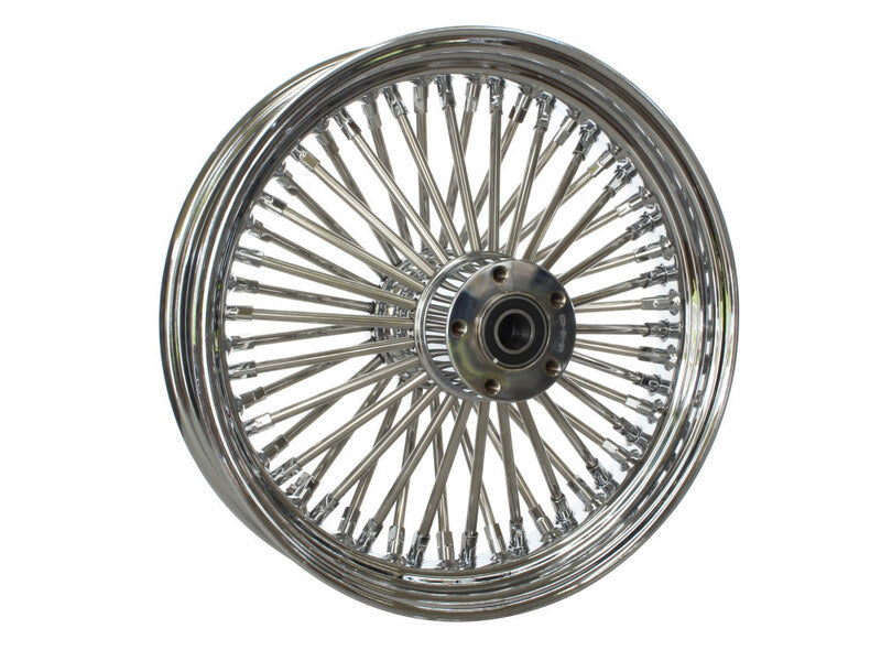 Attitude Inc Wheel, Rear, MaxSpoke, Chrome/Chrome, for Harley-Davidson , 16 in.X 5.5 in, 3/4'' Axle. Each