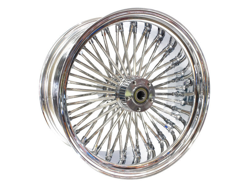 Attitude Inc Wheel, Rear, MaxSpoke, Chrome/Chrome, For Harley-DavidsonÂ®, 18 in.X 5.5 in., 3/4'' Axle, 165mm Hub, Each