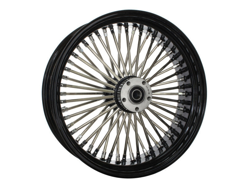 Attitude Inc Wheel, Rear, MaxSpoke, Black/Chrome Spoke, for Harley-Davidson , 16 in. X 3.5 in, 3/4'' Axle, Each