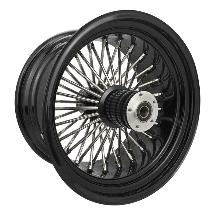 Attitude Inc Wheel, Rear, MaxSpoke, Black/Chrome Spoke. For Harley-DavidsonÂ®, 18 in. x 10.5 in., 1" Axle, Each