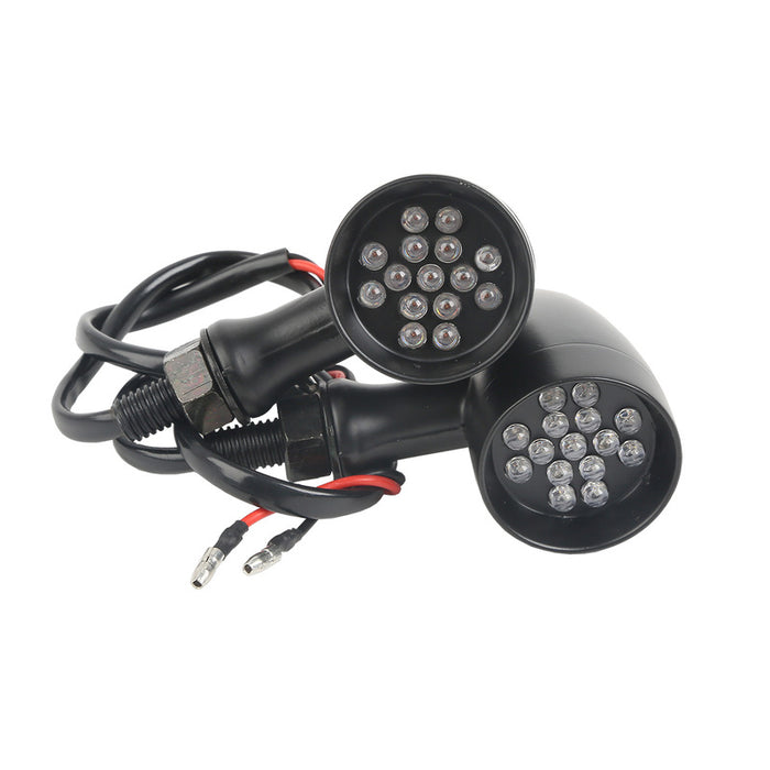 Attitude Inc Mini Bullet Universal Turn Signal Indicator Lights LED, Black, For Harley Models, Set