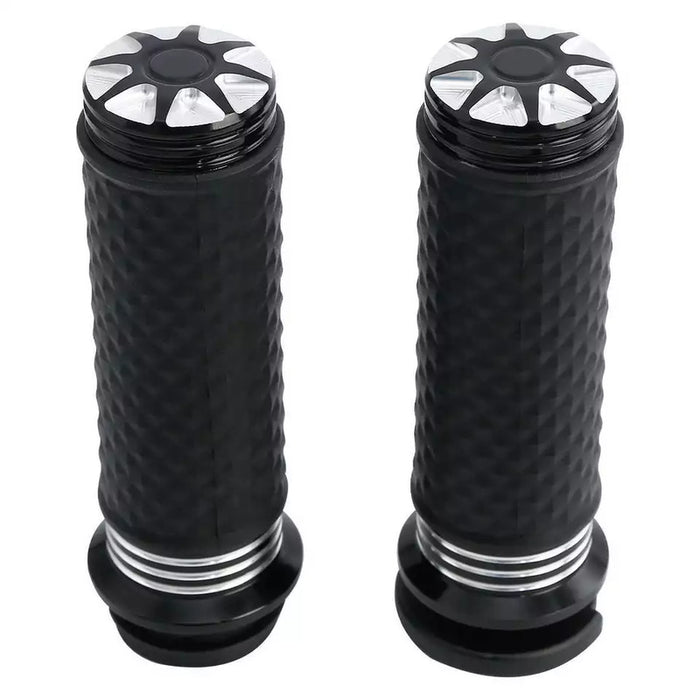 Attitude Inc Handlebar Hand Grips, 1 in, Handlebar, For Harley Touring 08-20 Dyna 16-17, Pair