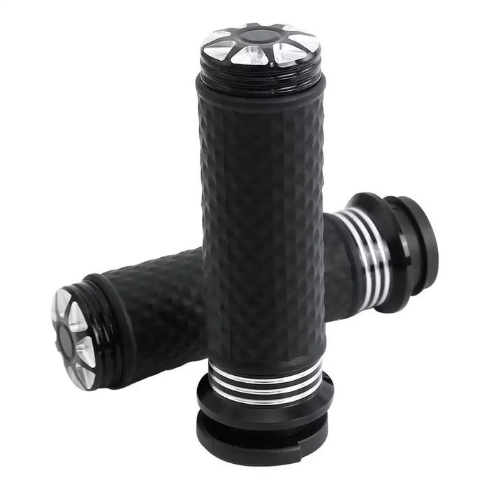 Attitude Inc Handlebar Hand Grips, 1 in, Handlebar, For Harley Touring 08-20 Dyna 16-17, Pair