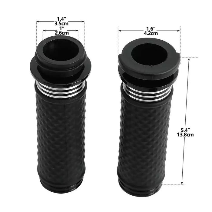 Attitude Inc Handlebar Hand Grips, 1 in, Handlebar, For Harley Touring 08-20 Dyna 16-17, Pair