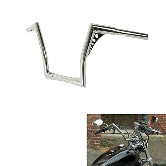 Attitude Inc Bonanza Handlebar, Chrome 12 Inc , 1-1/4 in. Ape Hangers, For Harley Softail Sportster Fat Boy Dyna