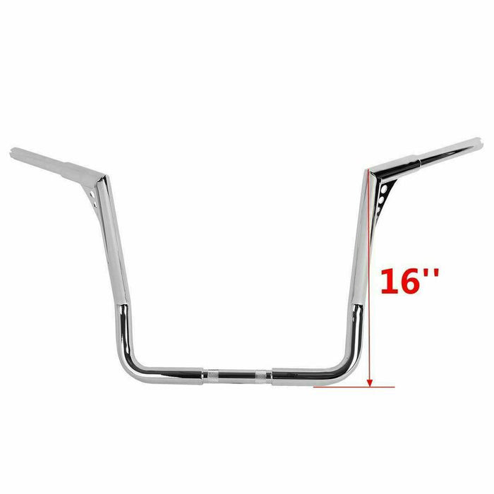 Attitude Inc Wide Bonanza Handlebar ,16 inch ,1- 1/4 Dia, ,Harley Touring Dressers ,Baggers, FLHT FLHTC, Chrome, each