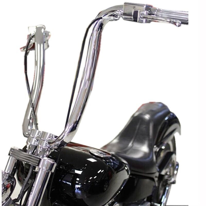 Attitude Inc Beefy Ape Handlebar, Chrome, 12 in. Rise 1-1/4 in, For Harley Sporster ,Softail Custom, Each