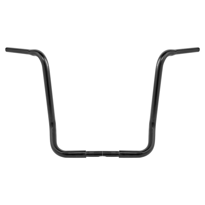 Attitude Inc Wide Ape Pullback Handlebar, Black Powder Coat, 17 in. Rise 1-1/4 in., For Harley Sporster ,Softail Custom, Each