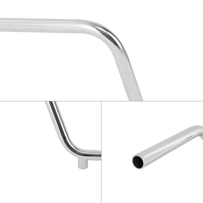 Attitude Inc JackRabbit Handlebar 1 in, 10 in, rise, 1.2 in riser  in, Chrome, For Harley  Softail Sportster Fat Boy Dyna, Each