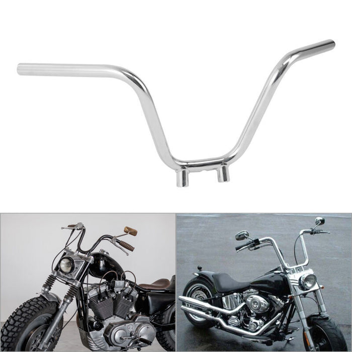 Attitude Inc JackRabbit Handlebar 1 in, 10 in, rise, 1.2 in riser  in, Matt Black, For Harley  Softail Sportster Fat Boy Dyna, Each