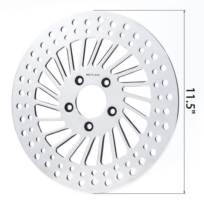 Attitude Inc Brake Rotor Super Nitro, Front Left, 11.5 in. For '00-'13 XL/XR, '00-'16 Dyna, '00-'14 Softail , Each