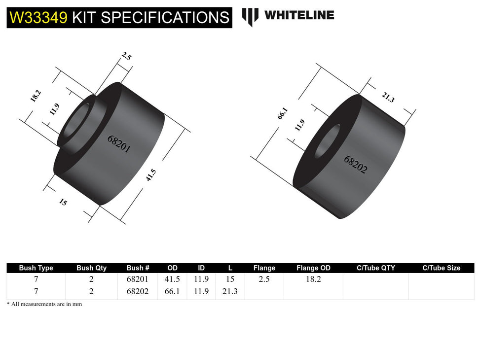 Front Shock Absorber - Upper Bushing Kit to Suit Holden Colordo, Trailblazer, Isuzu D-Max, MU-X, LDV T60 and Mazda BT-50