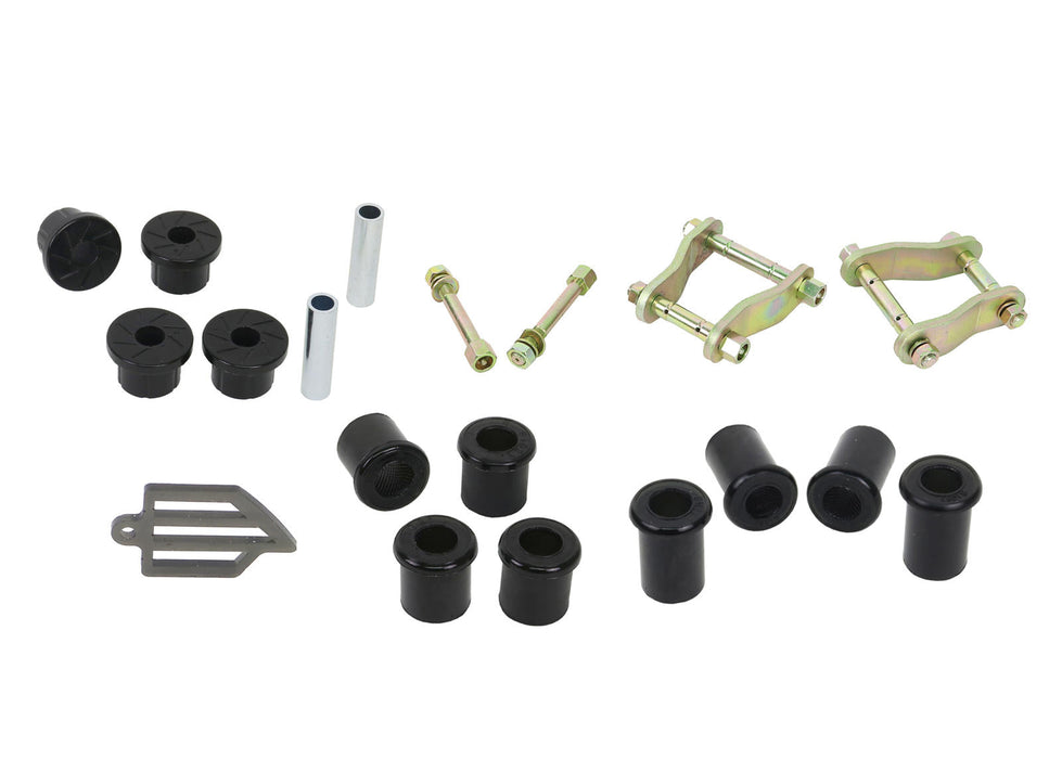 Rear Leaf Spring - Bushing and Greaseable Shackle/Pin Kit to Suit Holden Colorado, Isuzu D-Max and LDV T60 2wd/4wd