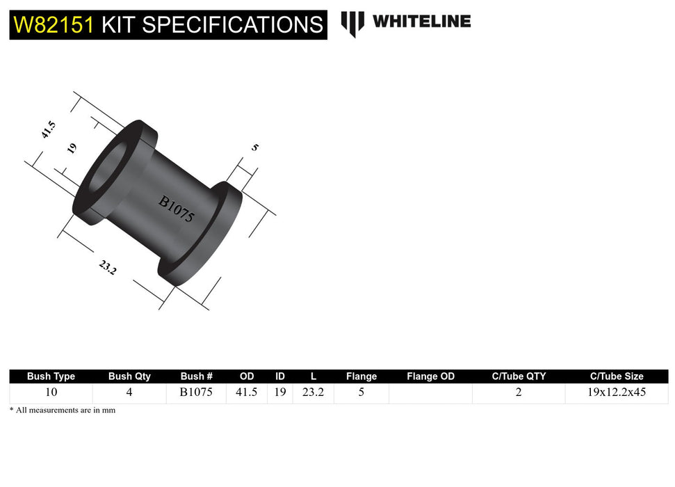 Front Strut Rod - To Chassis Bushing Kit to Suit Honda City, Civic and CR-X