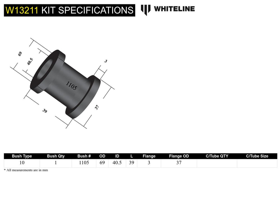 Front Steering Rack and Pinion - Mount Bushing Kit to Suit Holden Commodore VT-VZ and HSV