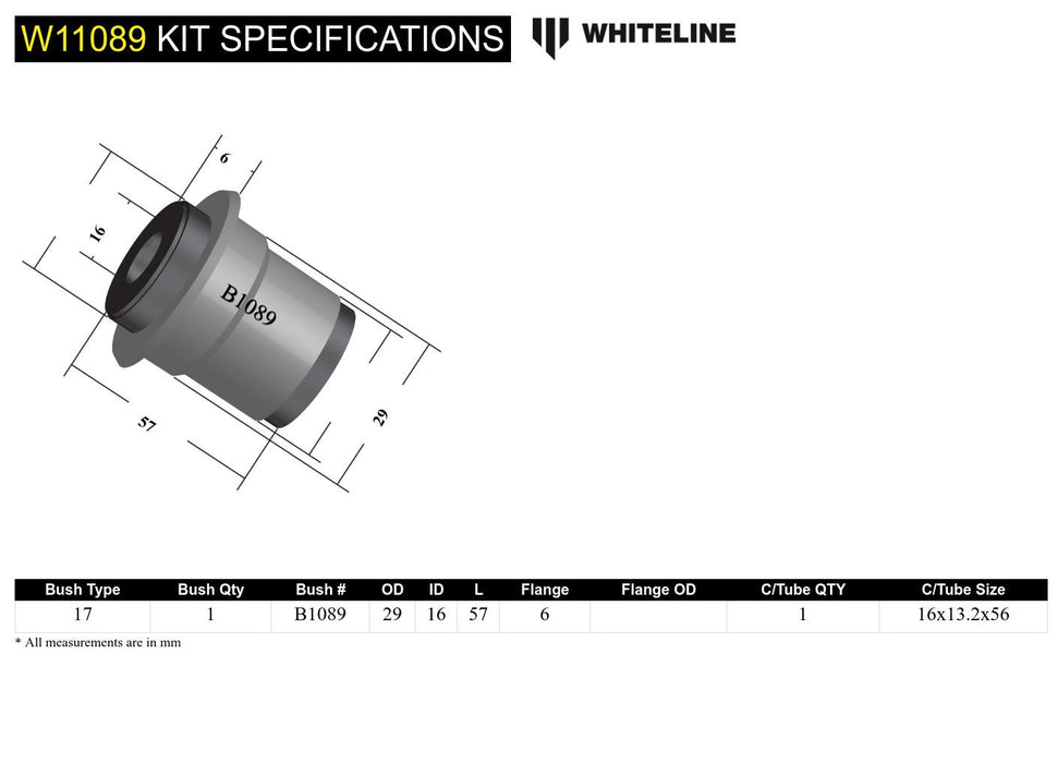 Front Steering Idler Arm - Bushing Kit to Suit Chrysler Valiant