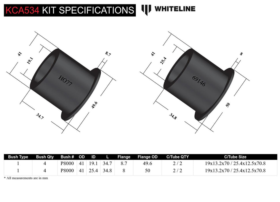 Rear Camber/Toe Kit 1deg to Suit Holden Commodore VN-VX Standard Height