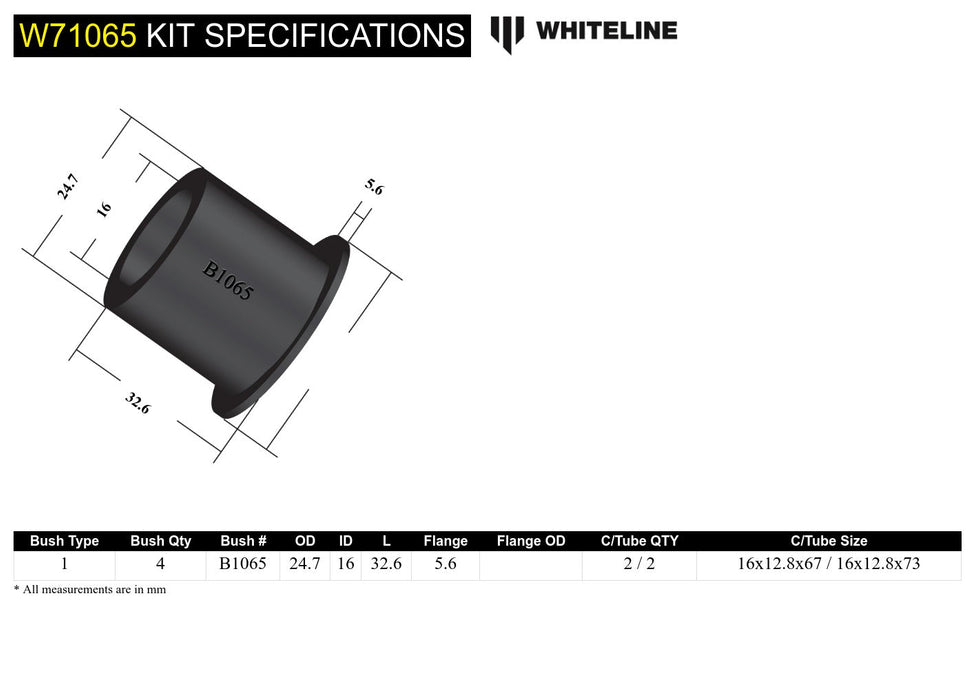 Rear Leaf Spring - Front Eye Bushing Kit to Suit Holden FJ-WB