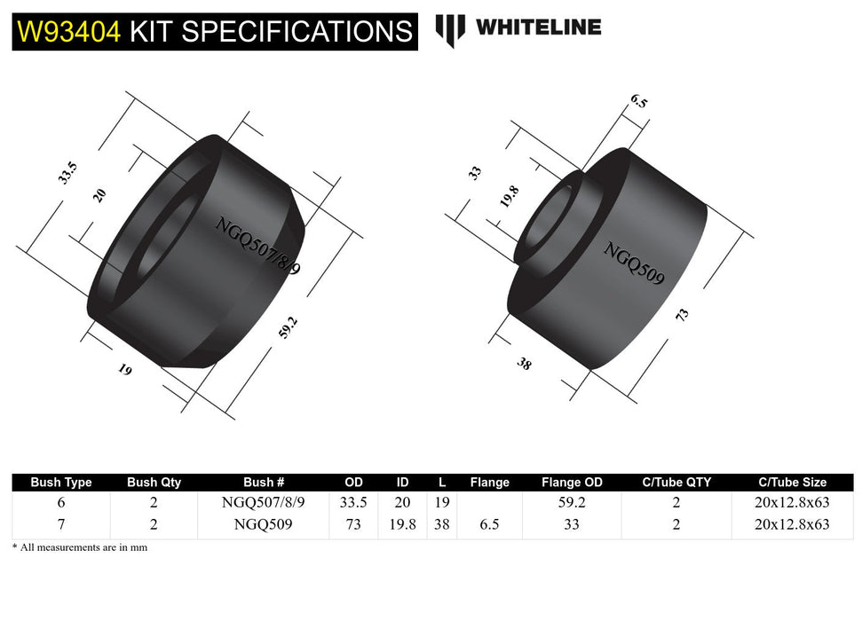 Body Mount - Bushing Kit to Suit Nissan Patrol GQ, GU and Ford Maverick DA