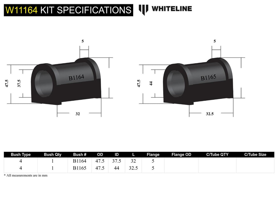 Front Steering Rack and Pinion - Mount Bushing Kit to Suit Holden Gemini TX, TC, TD, TE, TF, TG