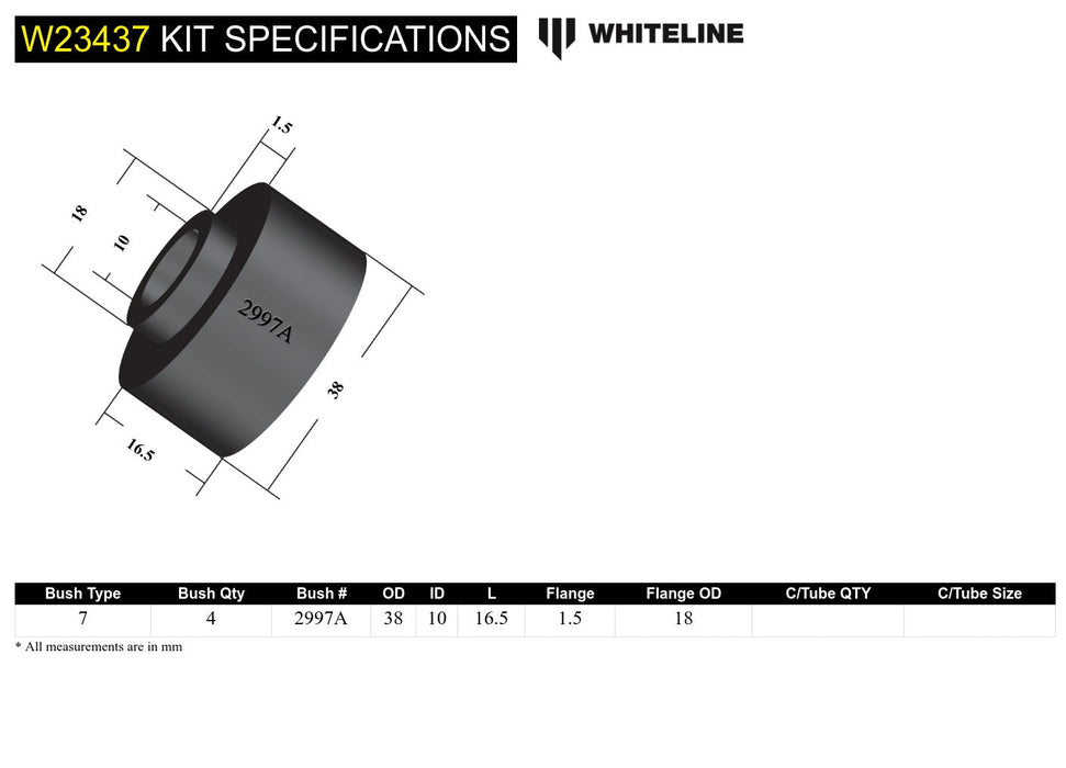 Sway Bar Link - Upper Bushing Kit to Suit Holden Commodore VX-VZ and HSV and Toyota 4Runner, FJ Cruiser, Prado