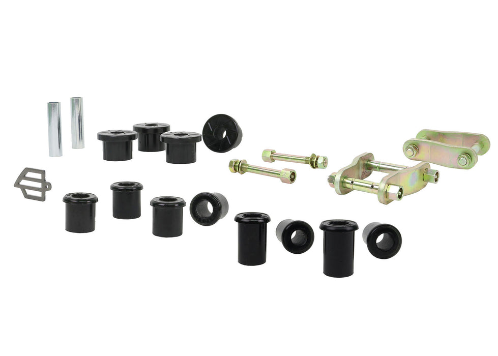 Rear Leaf Spring - Bushing and Greaseable Shackle/Pin Kit to Suit Holden Colorado, Isuzu D-Max and LDV T60 2wd/4wd