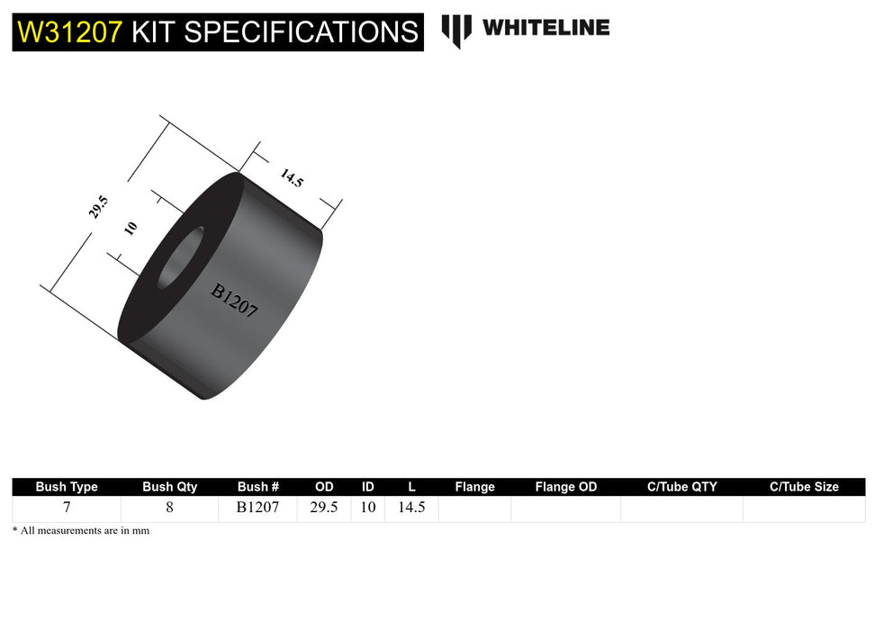 Shock Absorber - Bushing Kit to Suit Ford, Holden, Mazda and Toyota