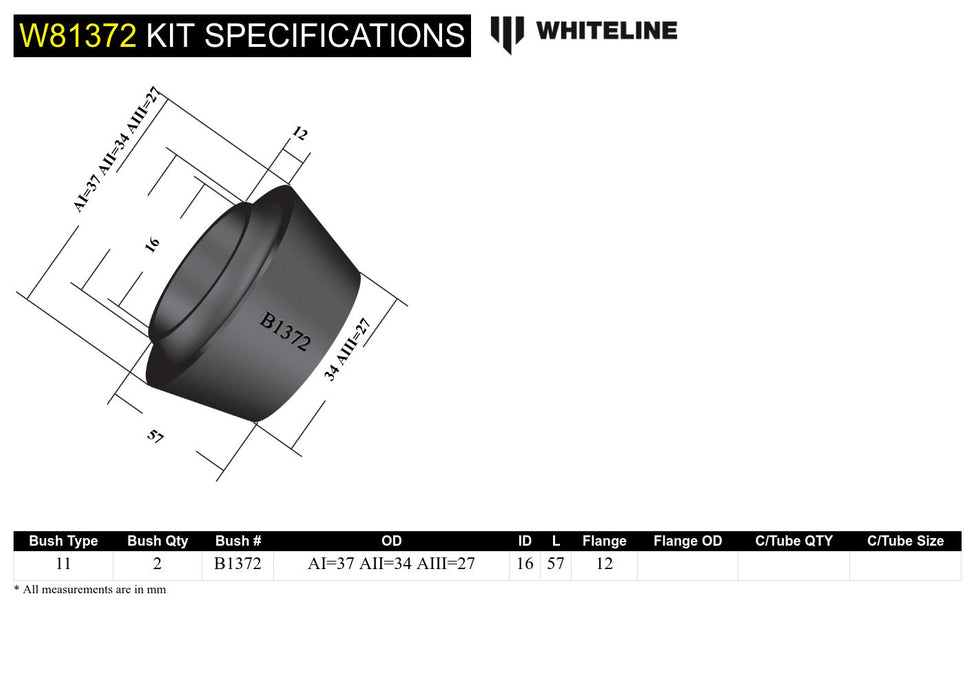 Front Strut Rod - To Chassis Bushing Kit to Suit Chrysler Valiant