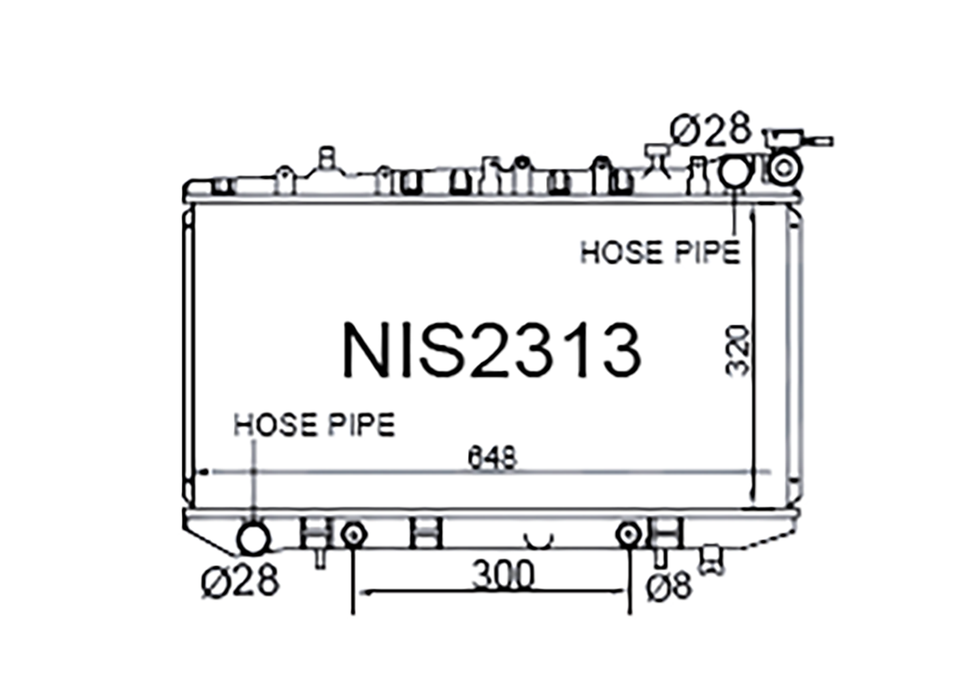 Nissan Pulsar N14 / N15, Sentra B13 / B14 & Wingroad Y10 1990-2000 [28mm Pipes - Wide Core]