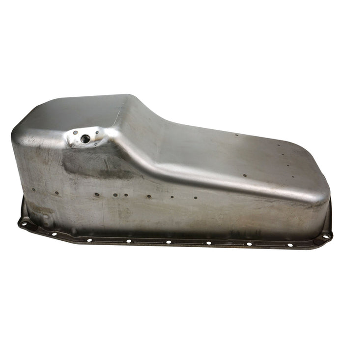 RTS Oil Pan Sump, Steel, Raw Finish, Replacement, SB Chev Holden, 2-Piece Rear main, Driver Side Dipstick, Each