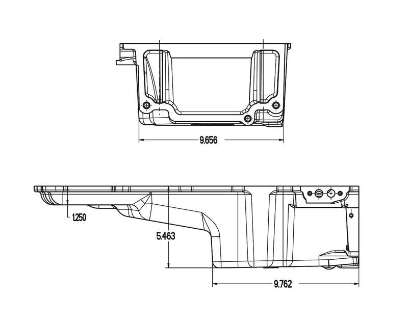 RTS Oil Pan Cast Aluminium Black, Standard Stoke, Early Holden or Chev with LS Engine Swap, up to 3.620 Inch Stroke, Each