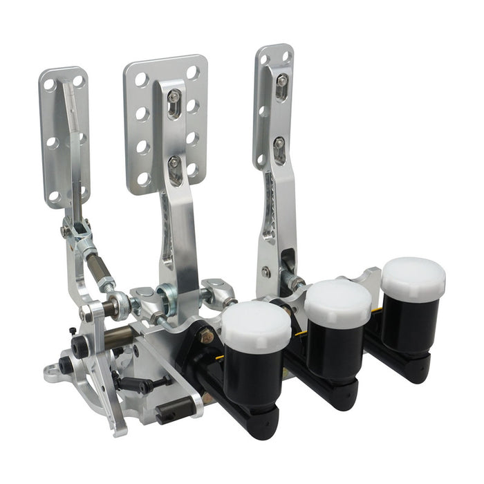 RTS Racing Hydraulic Pedals Box ,Lightweight  Aluminium, Floor Mount, Brake, Clutch, Accelerator pedal with Cylinders, Kit