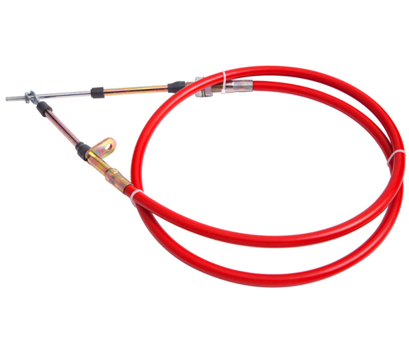 RTS Shifter Cable, Super Duty, 3 ft. Length, Morse Style, Eyelet/Threaded Ends, Red, Each