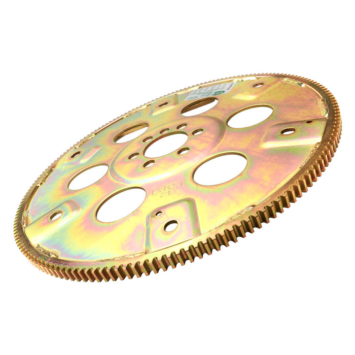 RTS Transmission Flexplate, SFI, Gold Zinc Late SB Chevrolet, 168 Tooth - External - 1-piece rear Main Seal Block, Each