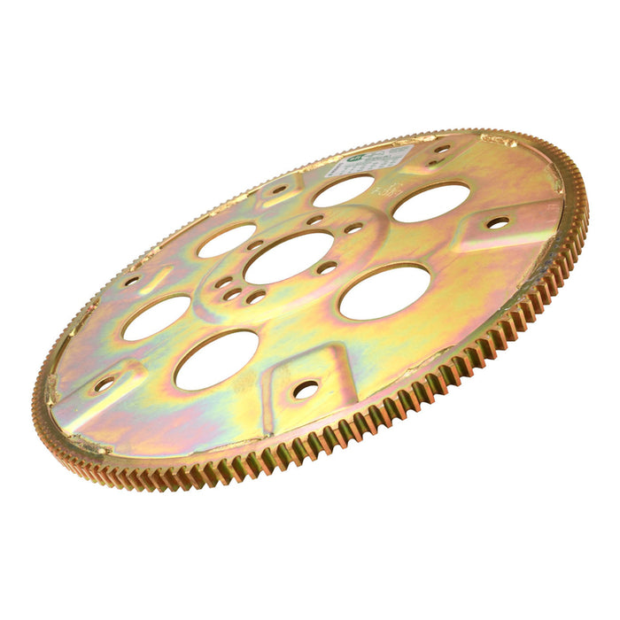 RTS Transmission Flexplate, Gold Zinc Late SB Chevrolet, 168 Tooth - External - 1-piece rear Main Seal Block, Each