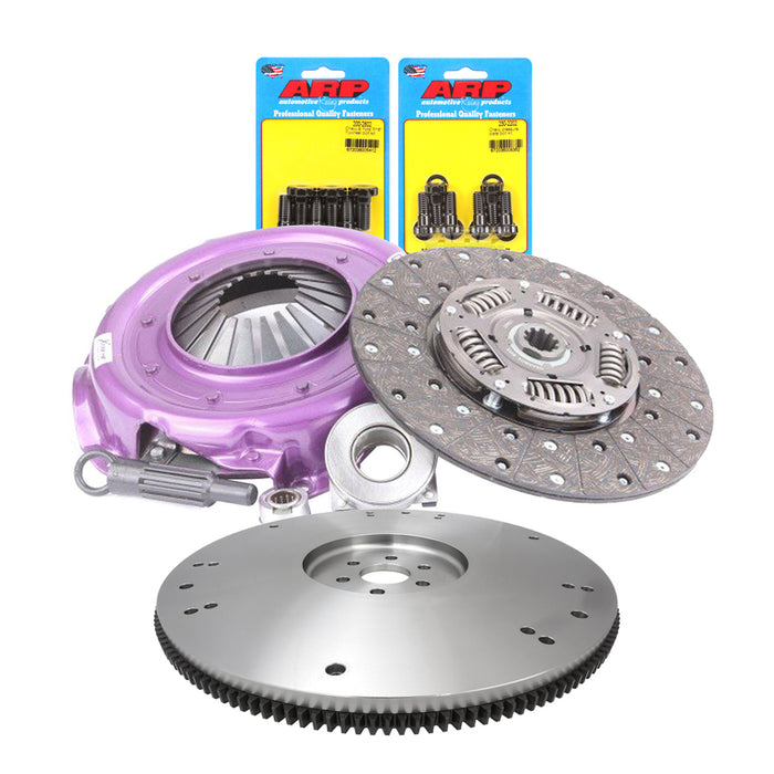 RTS Clutch & Billet Flywheel Assembly, Xtreme Clutch Kit, For Ford V8, Bronco Bolt Pattern 10-Spline, 1 1/16 in. Diameter Shaft, 11 in. Diameter Disc,