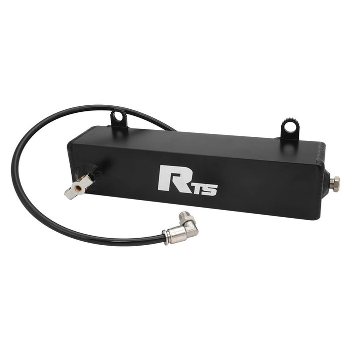 RTS Transmission Overflow Catch Can, Ford C4, Rectangular, 1.0L Capacity, Aluminium, Black Powdercoated