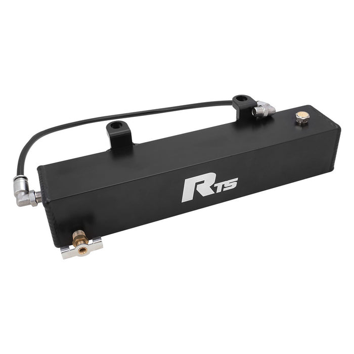 RTS Transmission Overflow Catch Can, TH400, Rectangular, 1.0L Capacity, Aluminium, Black Powdercoated