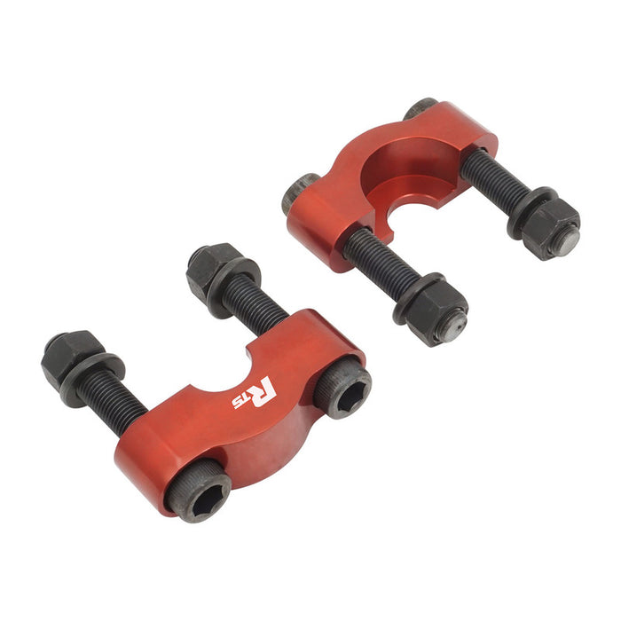 RTS U-Joint Girdles, Billet Aluminium, Red Anodised, For Ford, 9 in 1350/1410 Style Universal Joint, 1.188 in Cap, Set