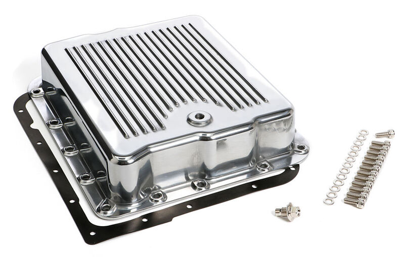 RTS Transmission Pan, Stock Depth, Aluminium, Polished, Finned, Chev, Holden Commodore, 700R4, 4L60,4L65E , Each