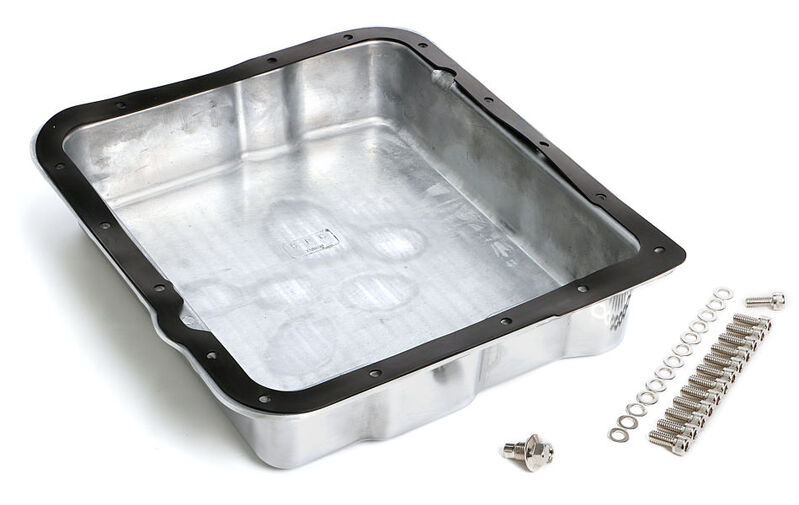 RTS Transmission Pan, Stock Depth, Aluminium, Polished, Finned, Chev, Holden Commodore, 700R4, 4L60,4L65E , Each