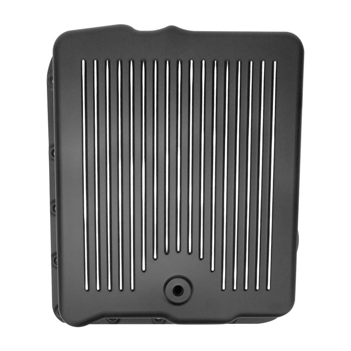 RTS Transmission Pan, Extra Capacity, Cast Aluminium, Black/Machined Finned, Chev, Holden Commodore, 700R4, 4L60 , Each